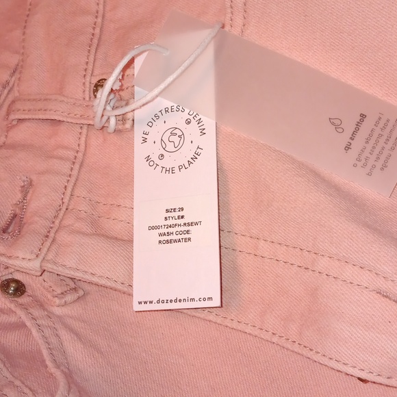 DAZE Soho High Rise Ankle Flare Jeans in Rosewater Pink NWT 29 - Picture 6 of 8